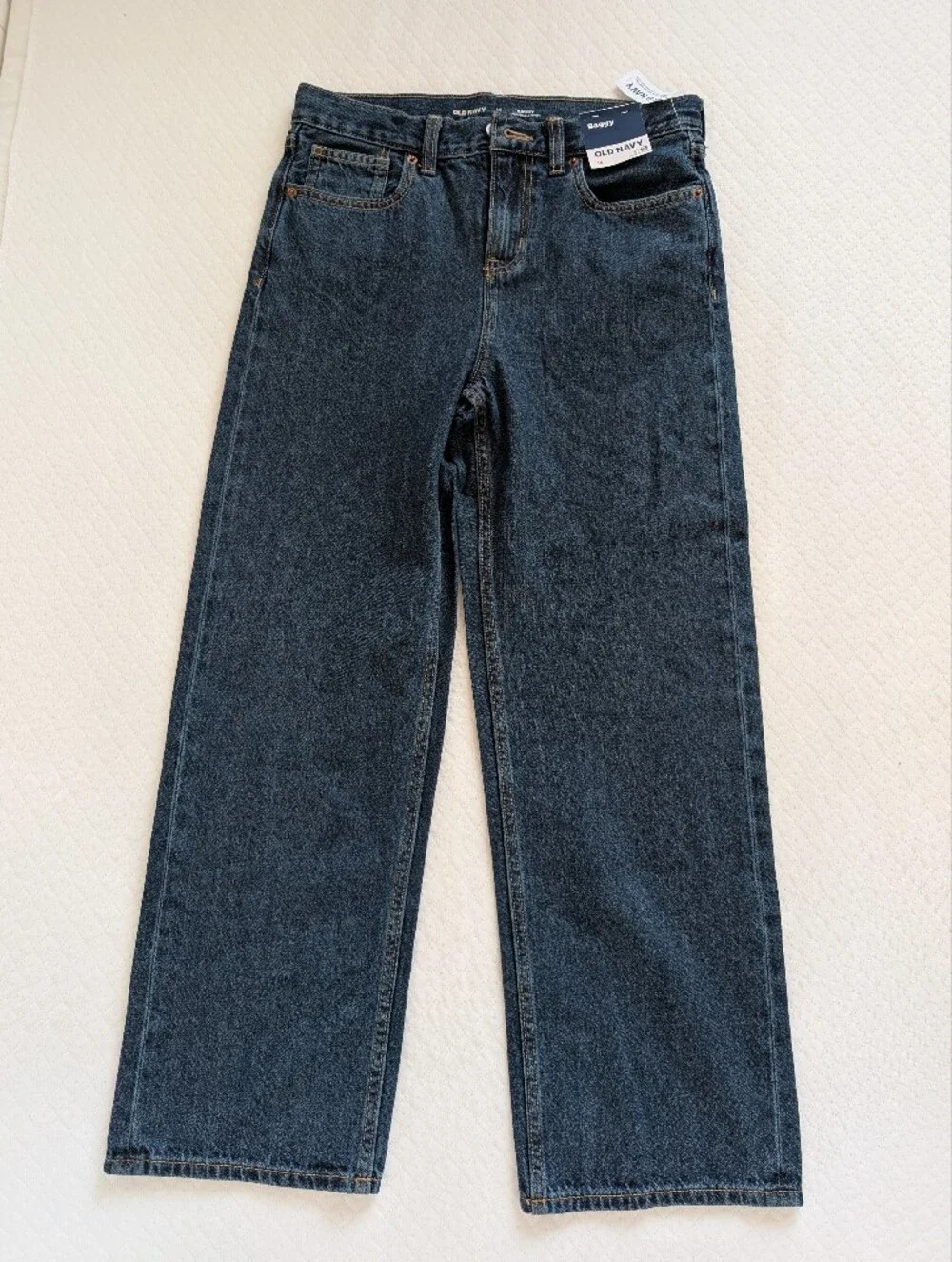 Old Navy NWT Dark Wash Blue Kids Boys size 14 5 pocket Baggy Jeans